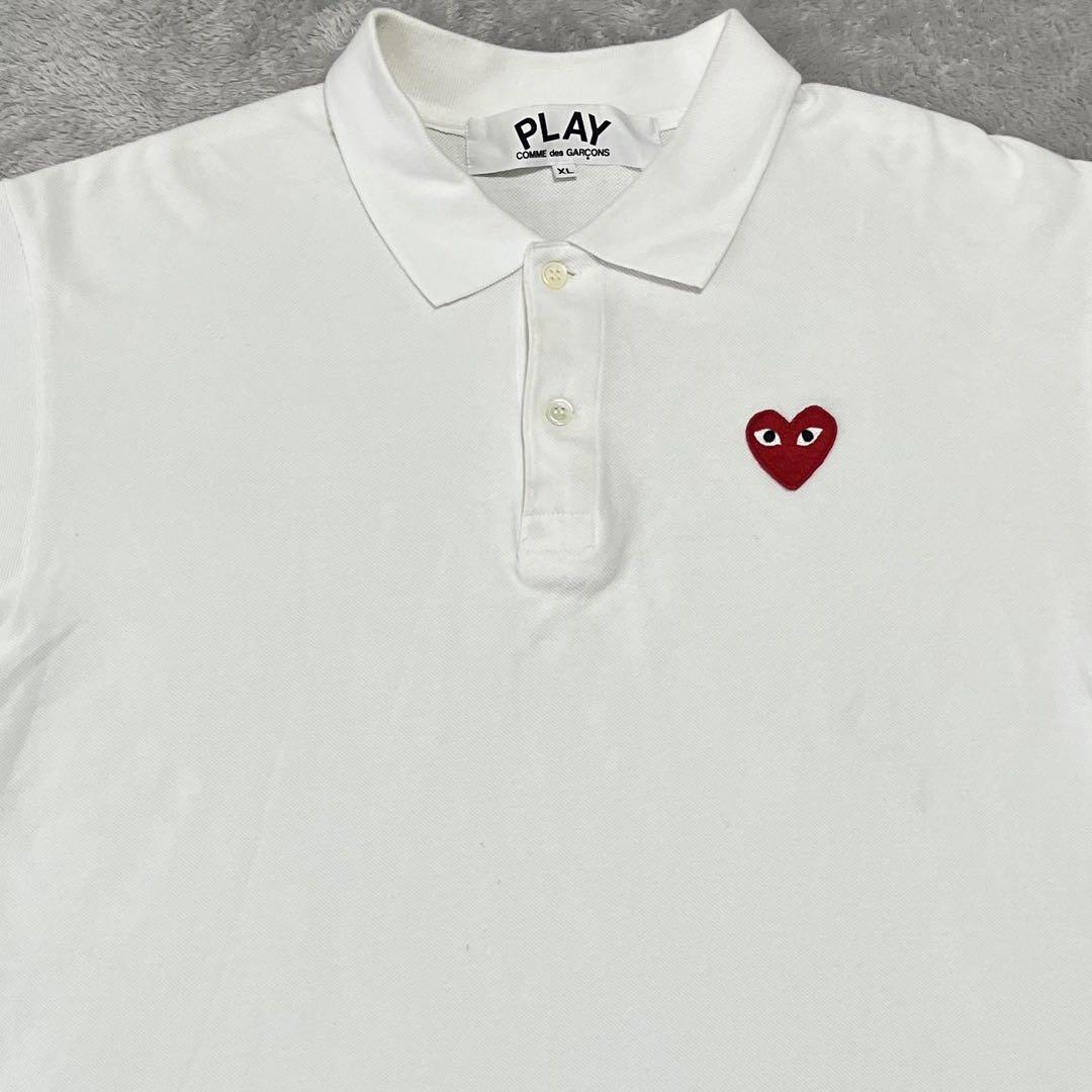 PLAY COMME des GARÇONS ポロシャツ XL ホワイト