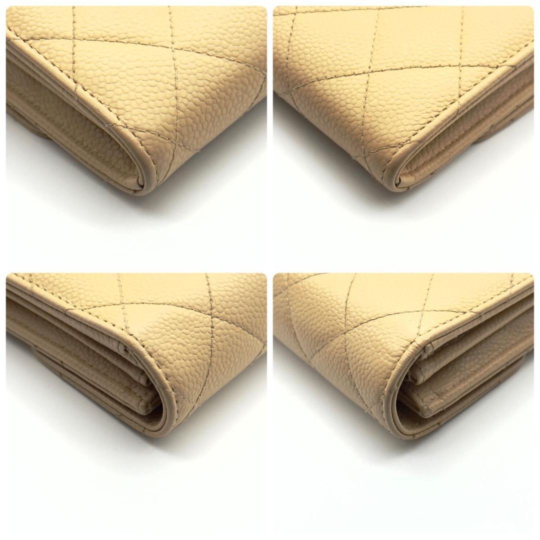 シャネル【最高級美品】マトラッセ キャビアスキン クラシック　ロングフラップ