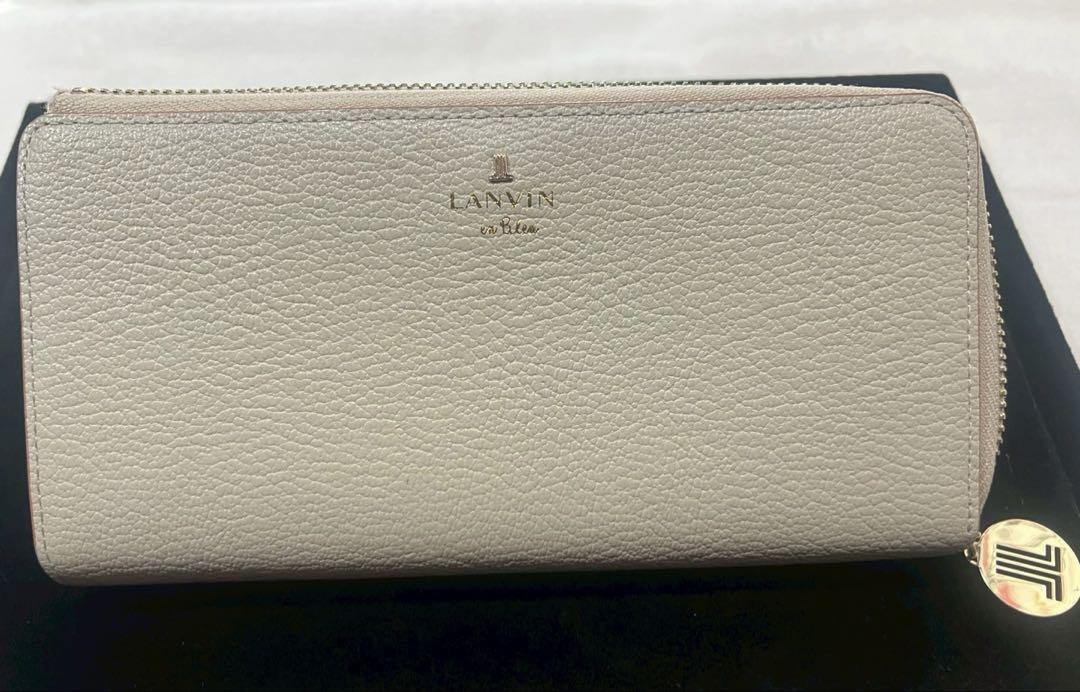 ランバン　長財布　白　美品