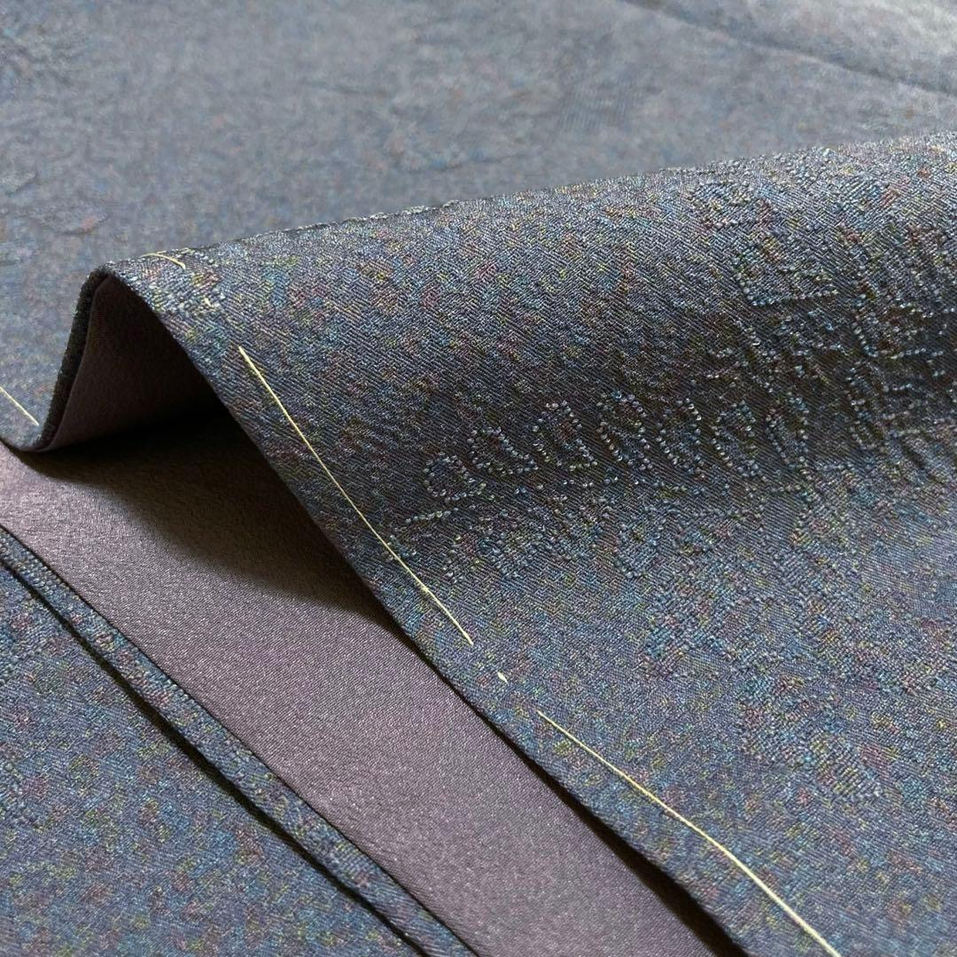 東レシルック さんび 洗える着物 色無地 暗い紫 辻が花地紋P1目立った傷や汚れなし WWW_OLIVIERBERNSTEIN_COM