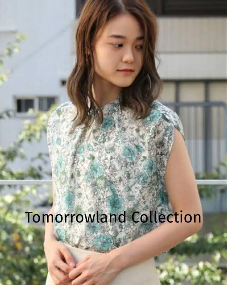 美品♪トゥモローランドコレクション　ブラウス　フレンチスリーブ
