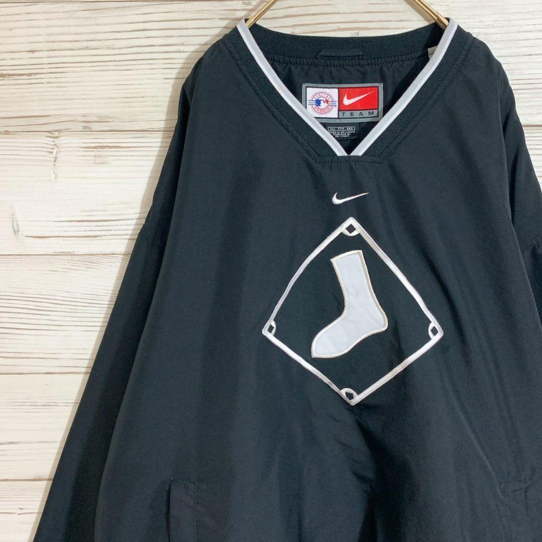 NIKE ナイキ ゲームシャツ 黒 ロゴ刺繍 XXL ホワイトソックス