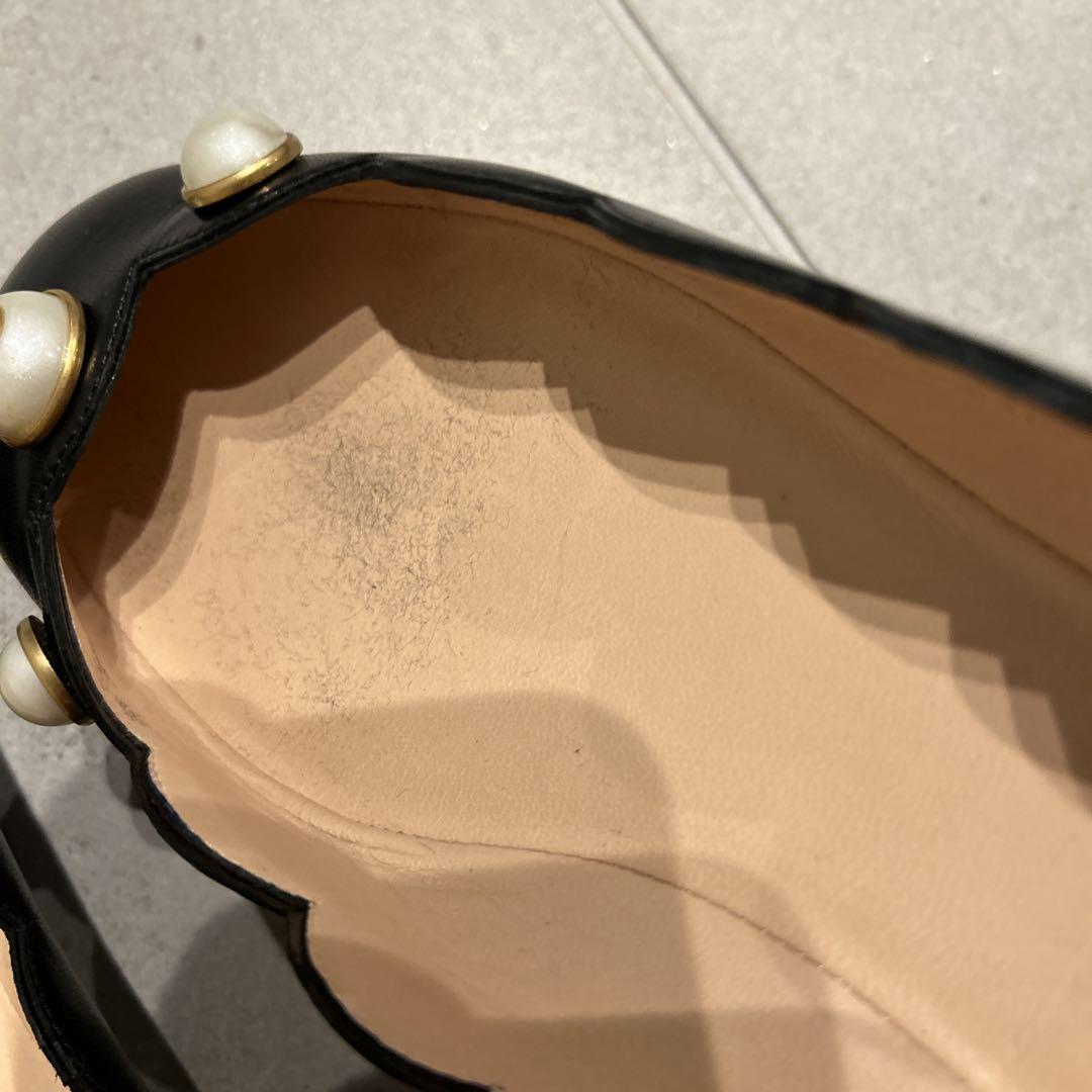 Gucci 黒 パール装飾 ローファー　36 Gucci 黒 パール装飾 ローファー 36