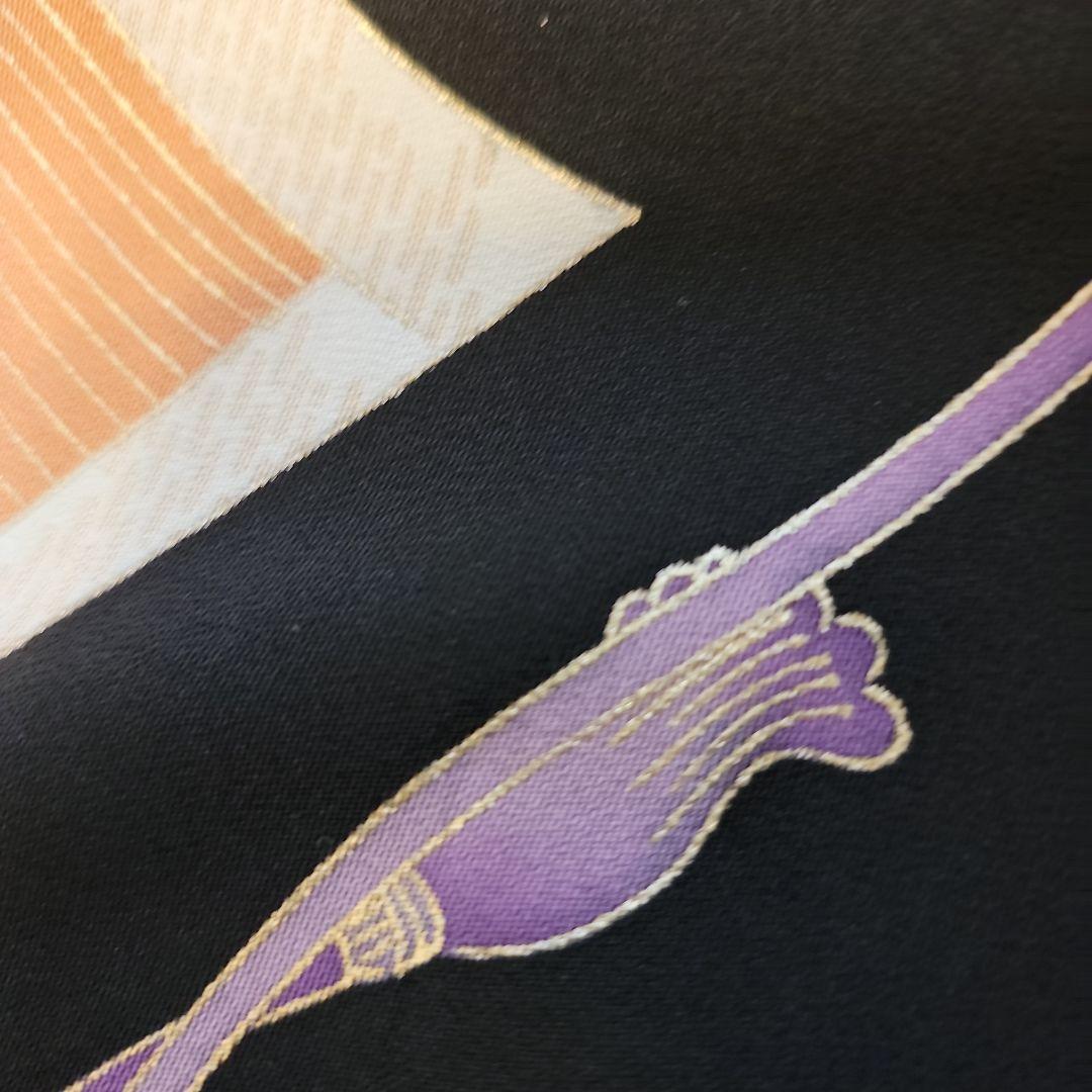 黒留袖リメイク Vネックコクーンシルエットワンピースとつぼみボレロ 金駒刺繍金彩 黒留袖リメイク Vネックコクーンシルエットワンピースとつぼみボレロ 金駒刺繍金彩