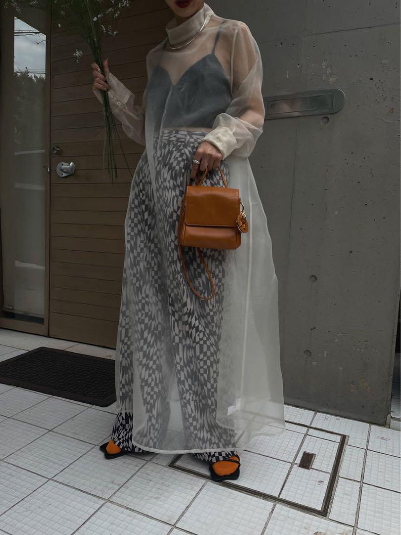 Ameri LONG SHEER DRESS ¥25,300