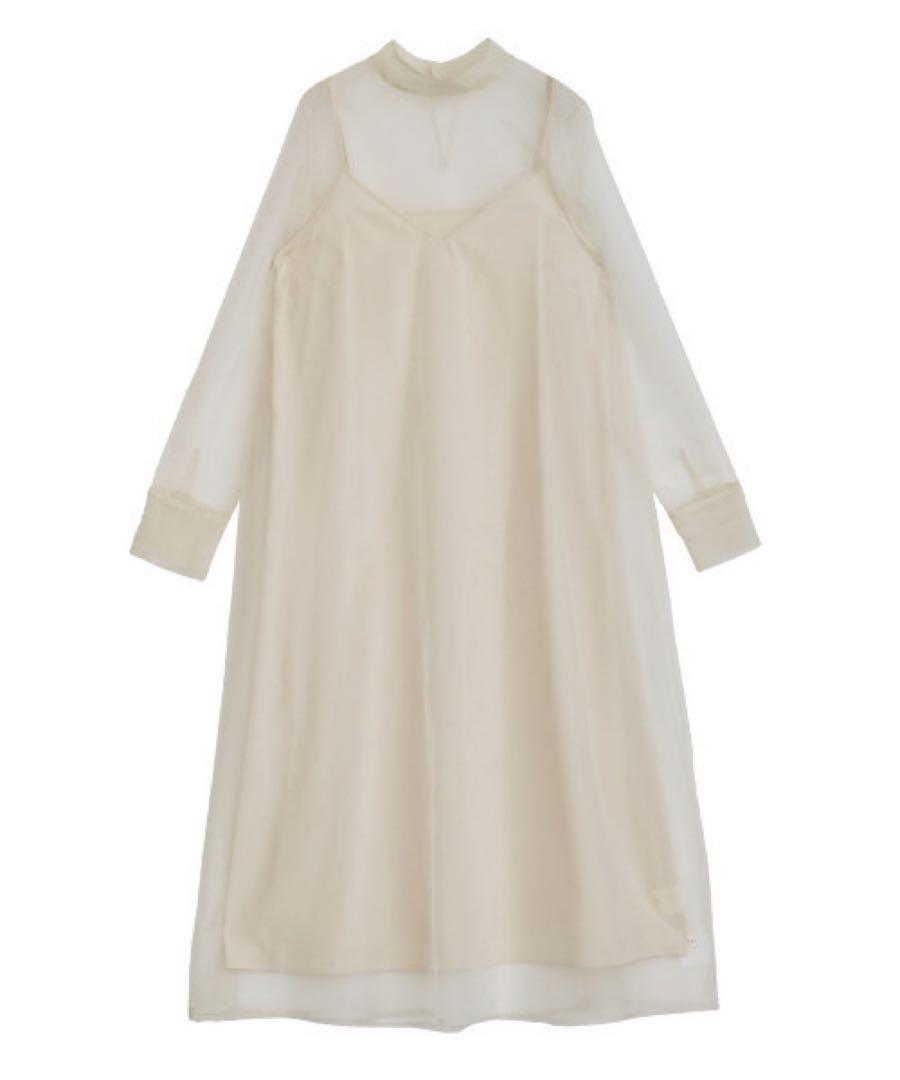Ameri LONG SHEER DRESS ¥25,300
