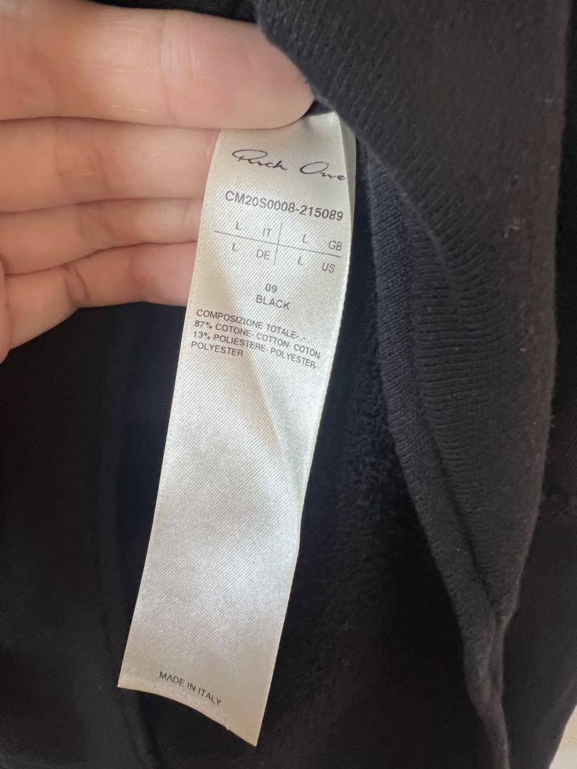 rick owens x champion リックオウエンス　チャンピオン　黒