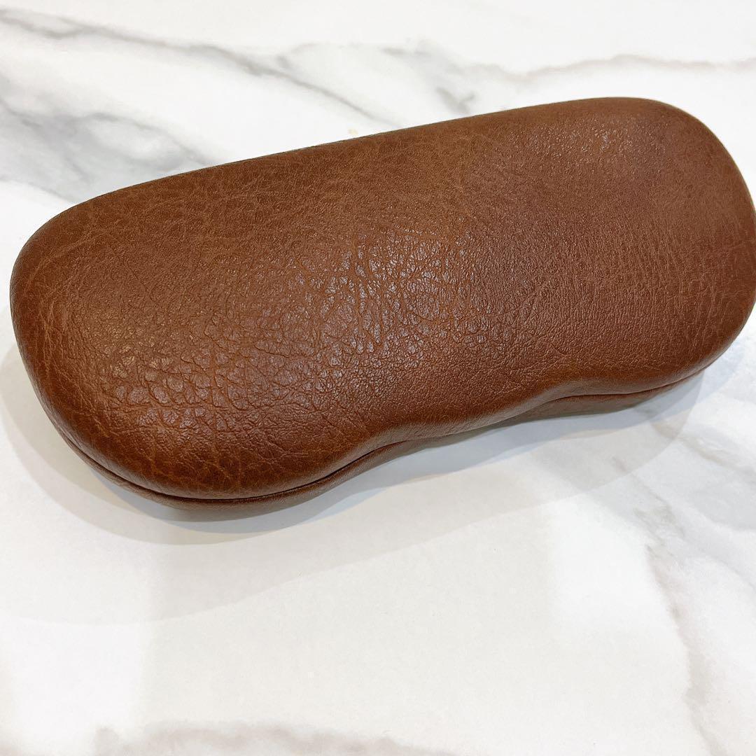 メガネケース 眼鏡ケース コンパクト ブラウン 茶色 軽量 ハード おしゃれ