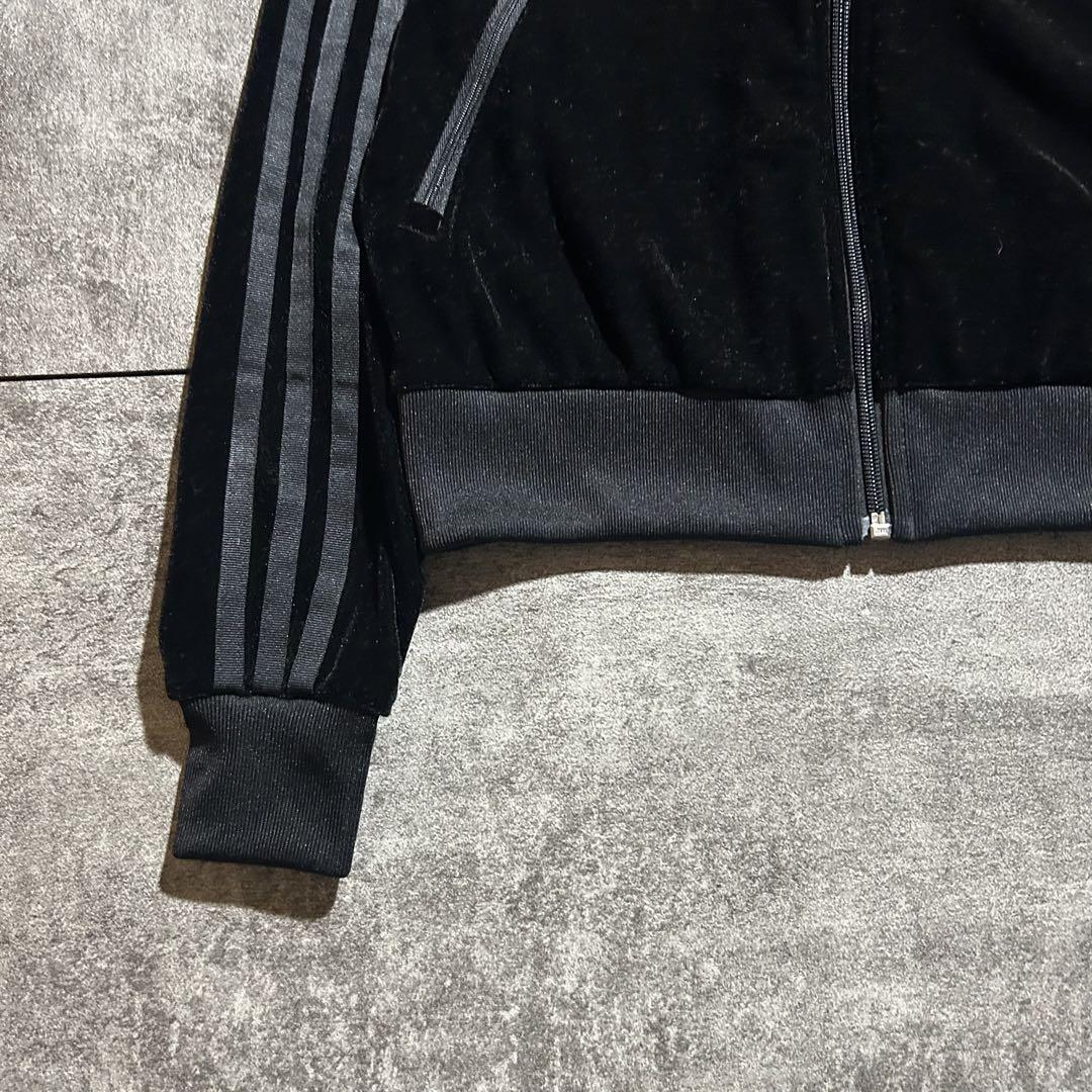 トップス archive adidas velour track jacket black