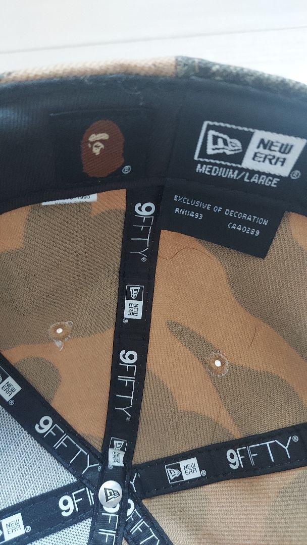 A BATHING APE 迷彩キャップ　ニューエラ