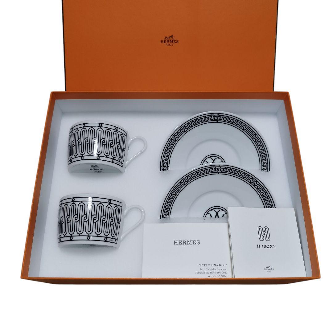 【未使用】HERMES 『H・デコ カップ&ソーサー ペアセット』