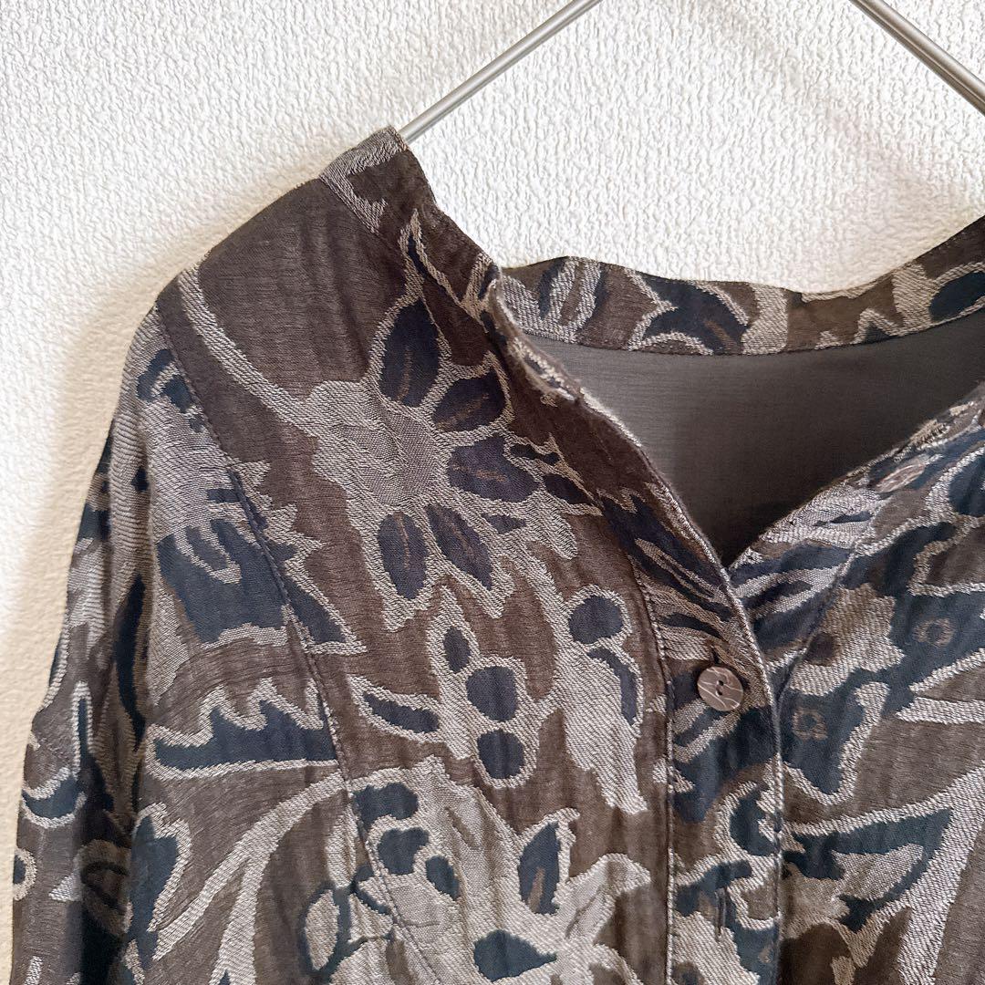 美品⭐︎ 花柄 総柄 長袖 カットソー コットン100%トップス