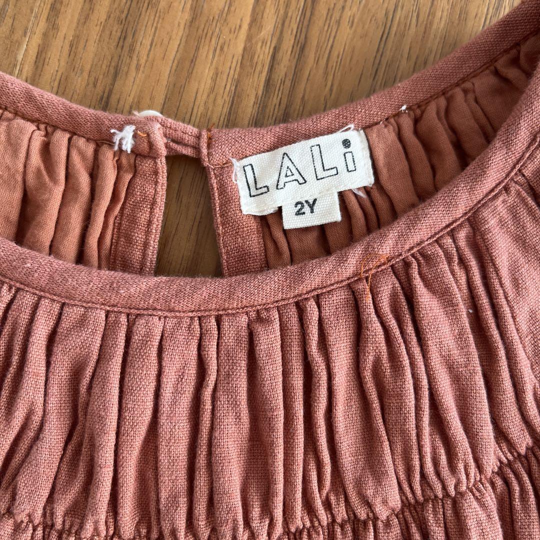 LALi tulip dress刺繍ワンピース 2y