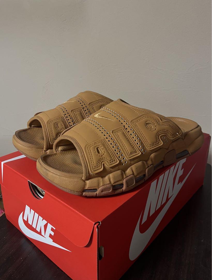 NIKE ナイキ エアモアアップテンポ スライド 29cm モアテン　カーキ