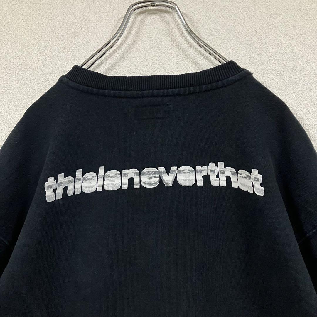 thisisneverthat ブラック　スウェット　トレーナー　プリントロゴ