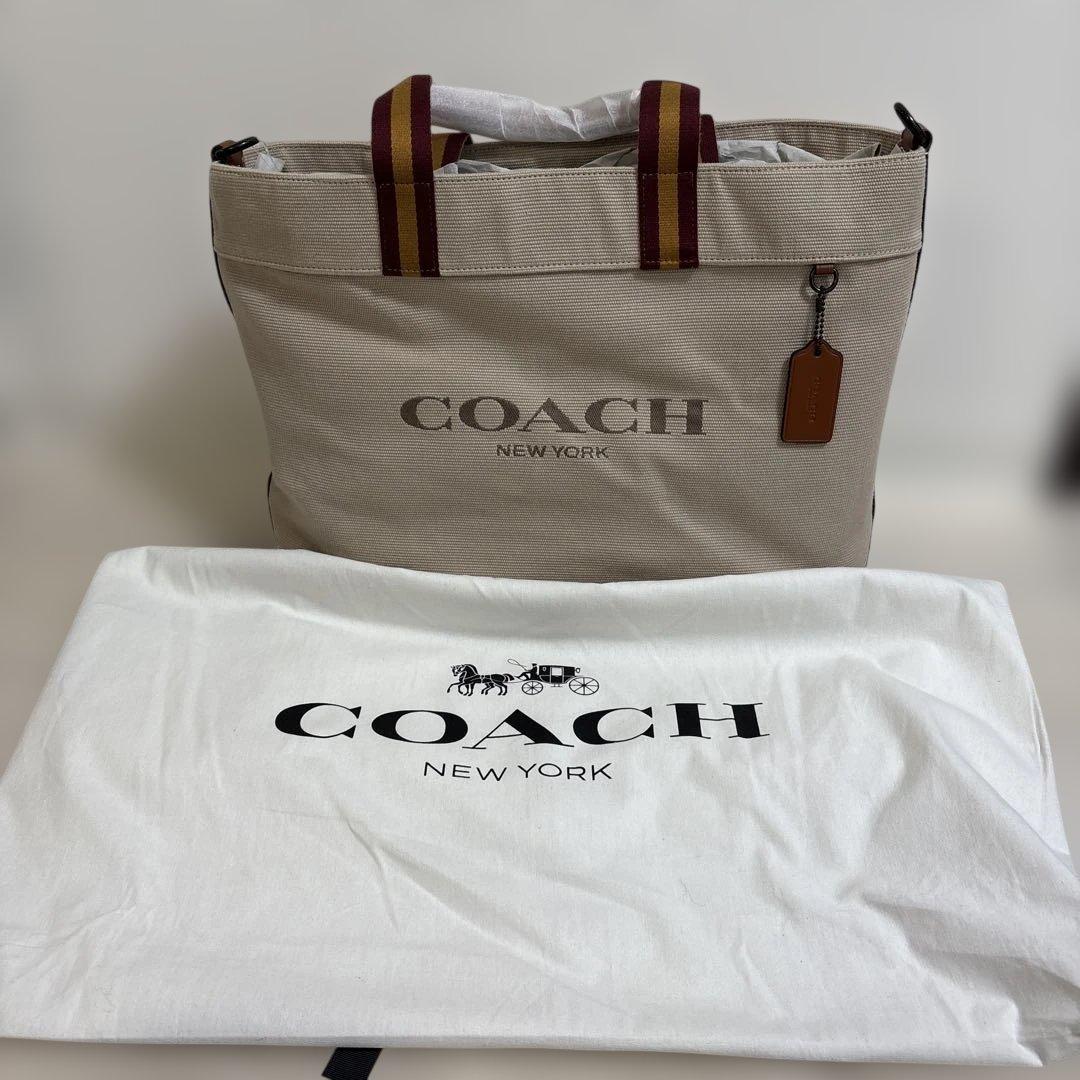 安心鑑定 COACH ダークナチュラル 2way トートバッグ