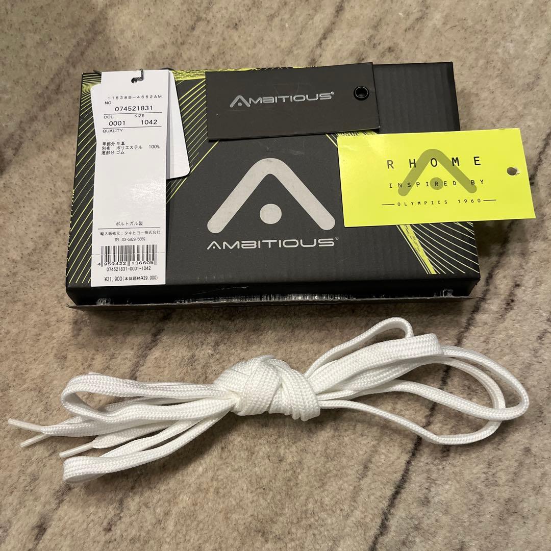 AMBITIOUS RHOME スニーカー 白 27.5 本革 箱有 メンズ AMBITIOUS RHOME スニーカー 白 27.5 本革 箱有 メンズ