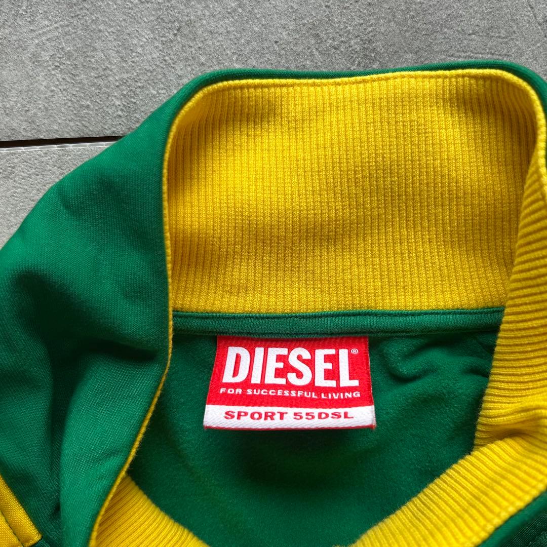 archive diesel track jacket green yellow