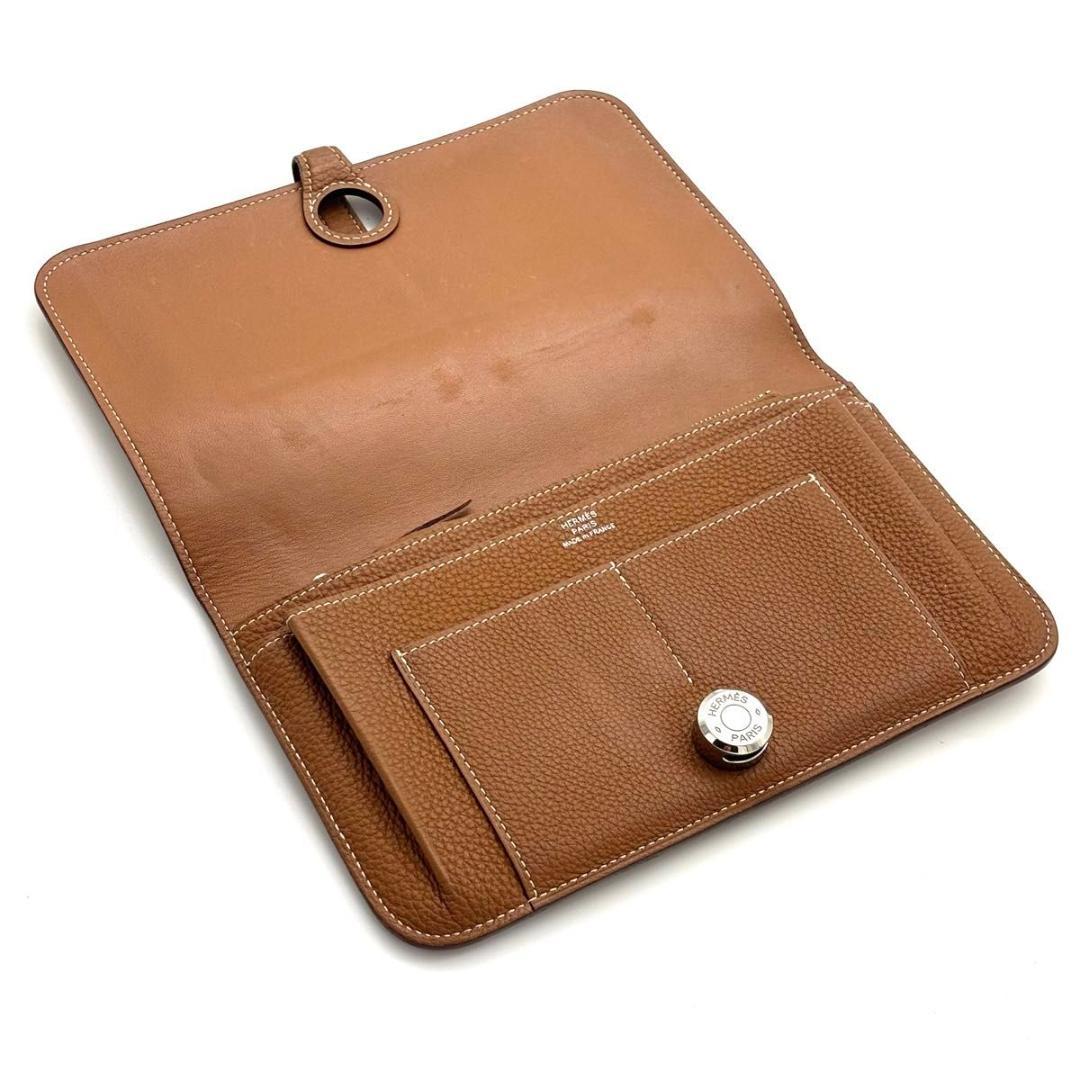 【最高級美品】エルメス ドゴンGM シルバー金具 二つ折り財布 長財布 【最高級美品】エルメス ドゴンGM シルバー金具 二つ折り財布 長財布