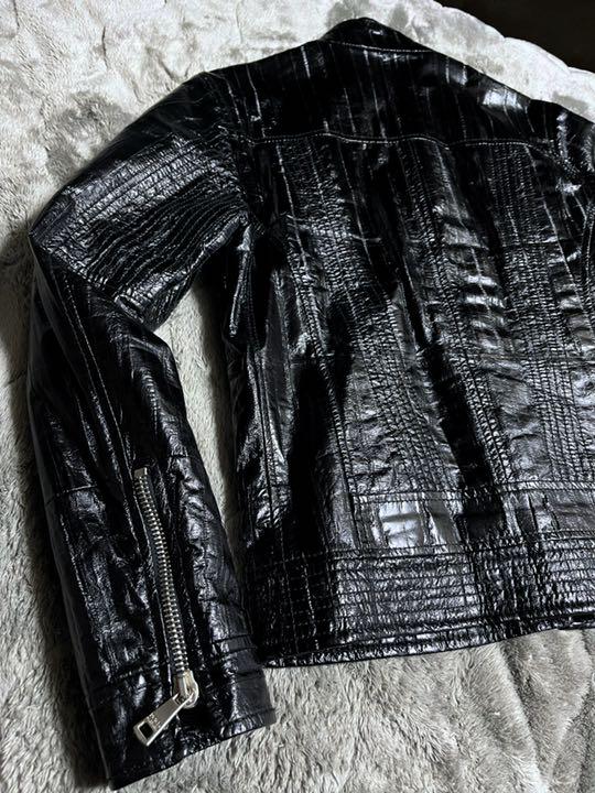 お得正規店 正規 美品 DOLCE&GABBANA レザー ライダース ジャケット 34ba7-m10438109425 在庫正規店