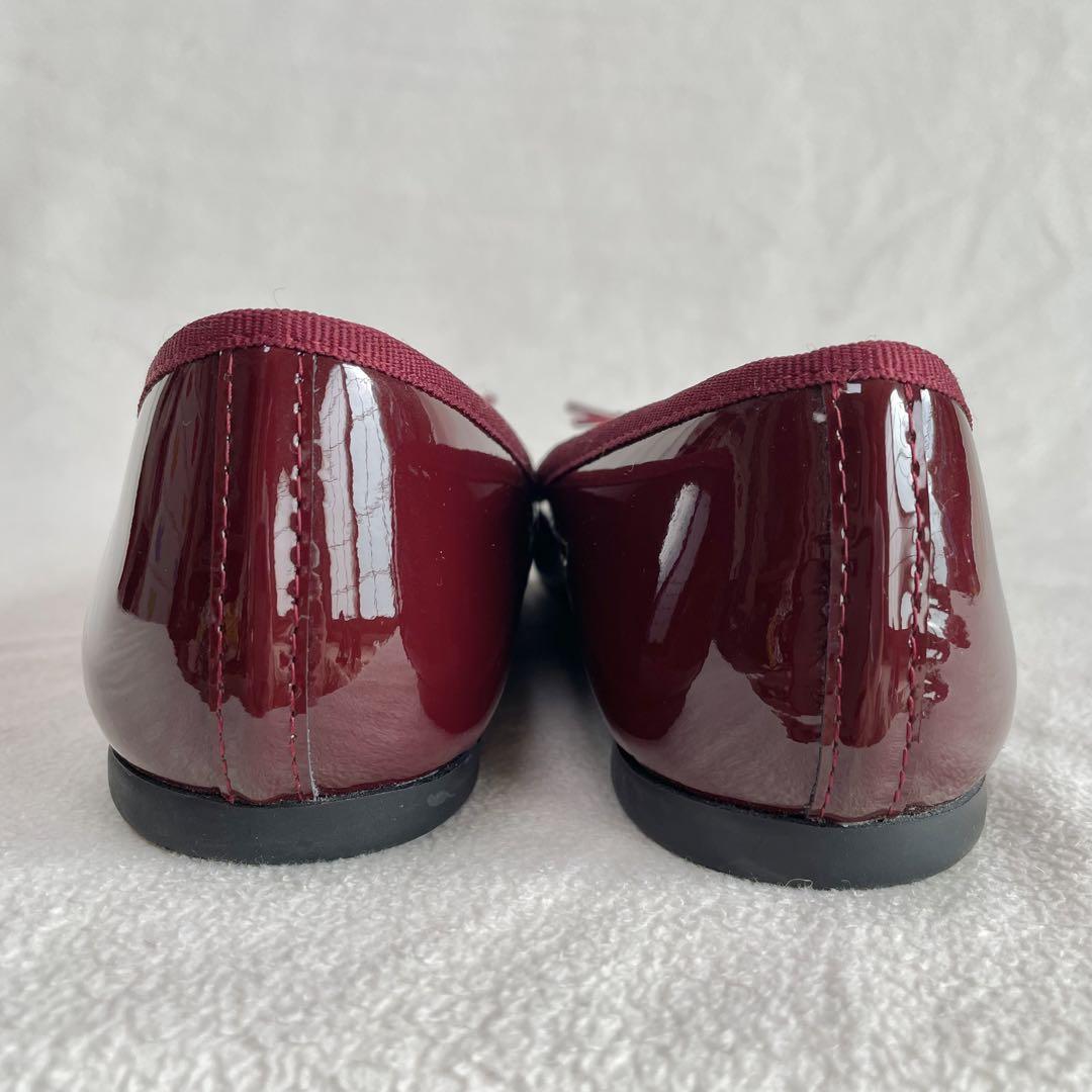 【極美品】レペット ブリジット エナメル フラット バレエシューズ ボルドー
