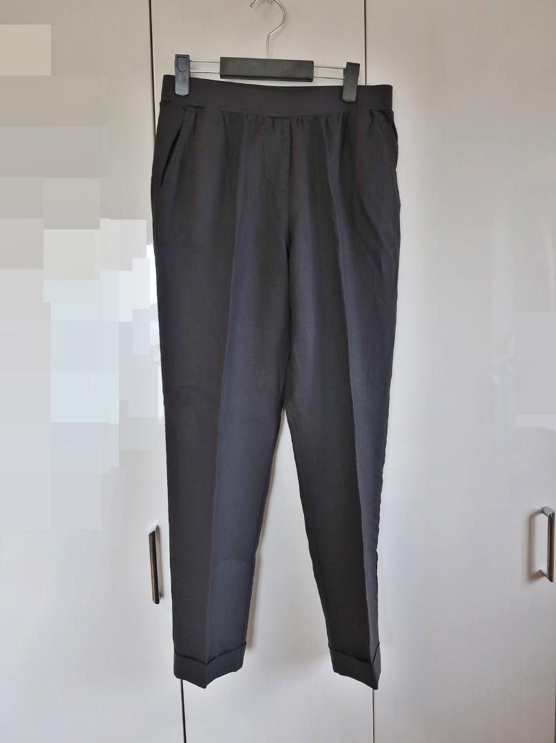 ROSSO 35■XL/44■麻のテーパードパンツ/ウエストゴム■定価3.8万
