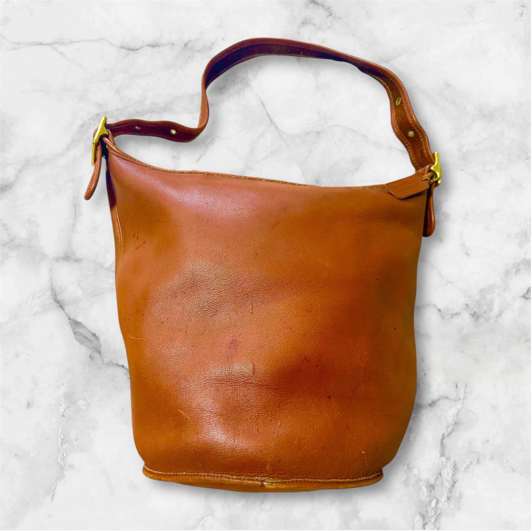 【希少】COACH オールドコーチ ショルダーバッグ バケツ ブラウン