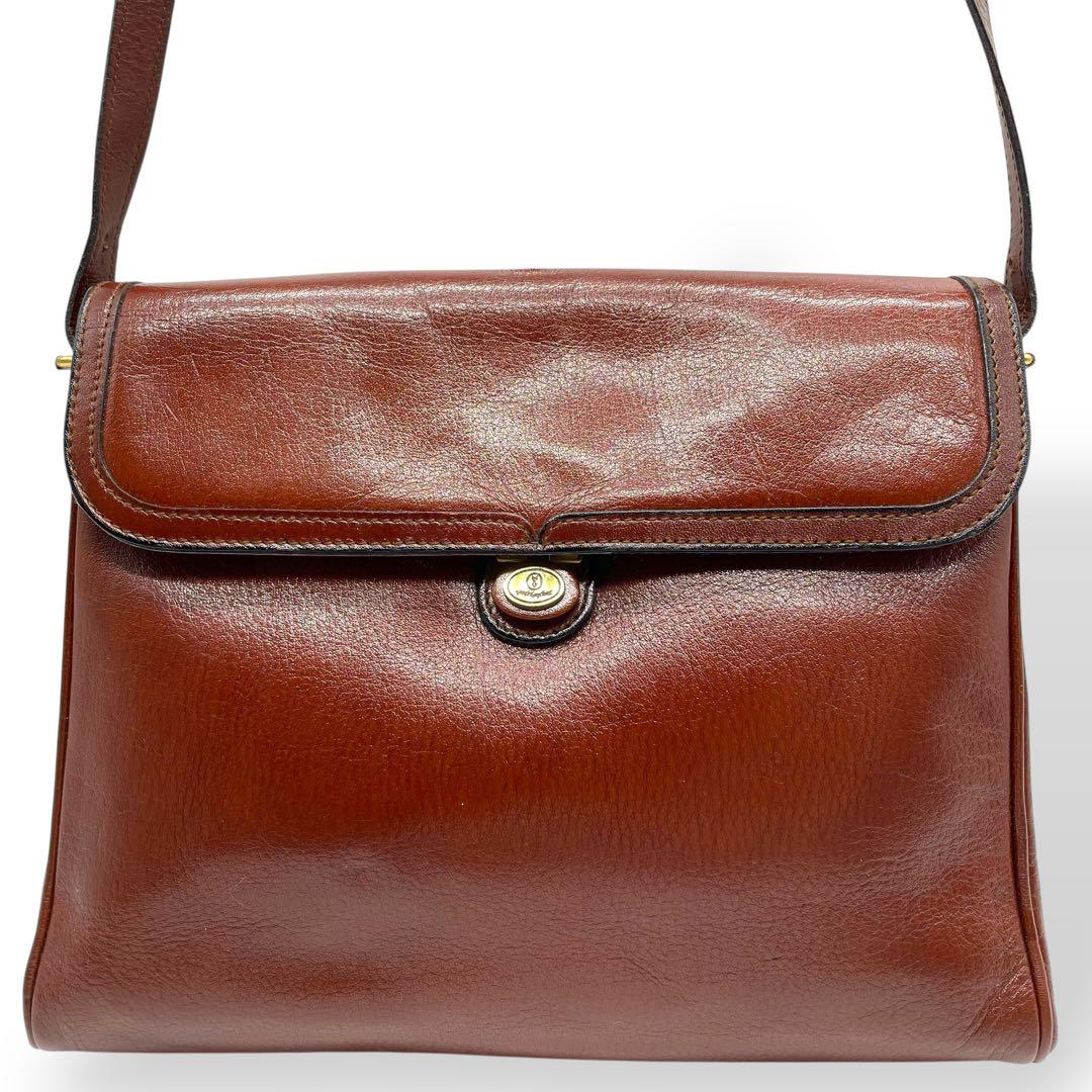 極美品　ゴールドファイル　GOLDPFEIL ショルダーバッグ　レザー　ブラウン