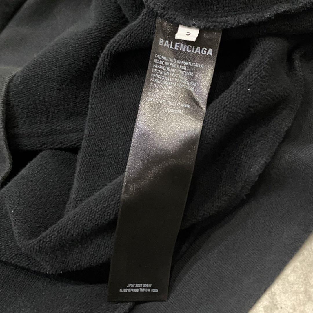 BALENCIAGA 22AW 90/10 hoodie size 2 ブラック - メルカリ