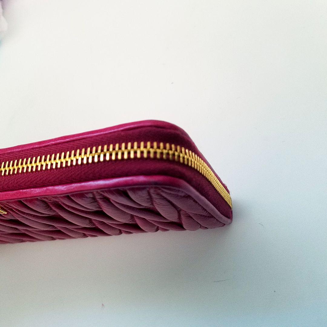 豊富な大人気 美品 miumiu 長財布 マテラッセ L字ファスナー ピンク fchIL-m10451016556 本物保証限定SALE