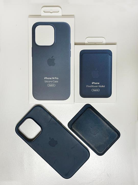 Apple純正 iPhone14pro用シリコンケース ウォレット セット