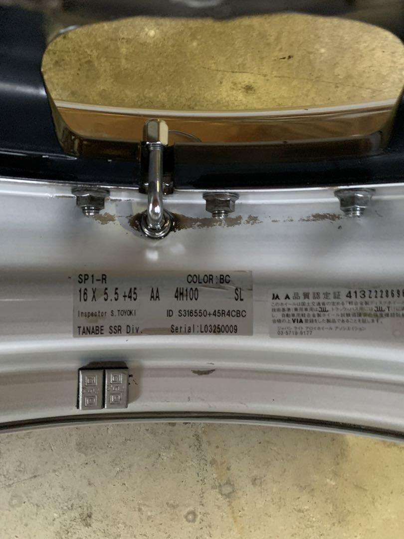 SSR SP1R 16インチ　5.5J+45 4H PCD100