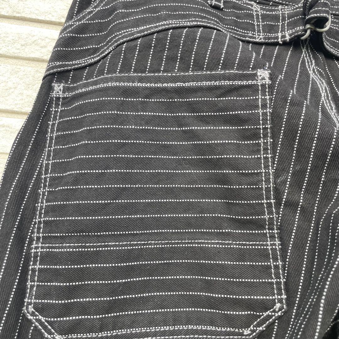 Schott パンツ 30 ブラック② ストライプ