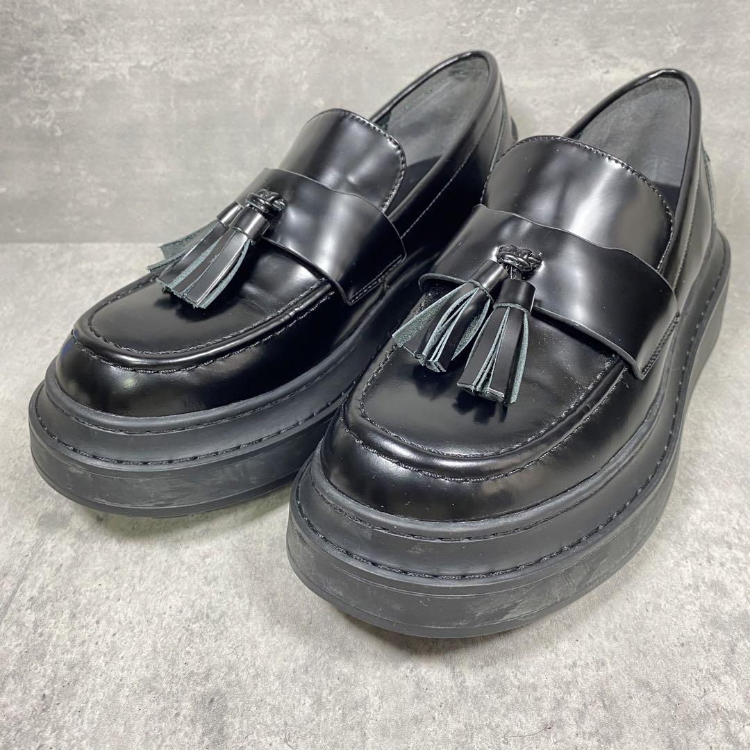 ランバンオンブルー 黒 タッセル　厚底　ローファー S ランバン オン ブルー LANVIN en Bleu 厚底タッセルローファー