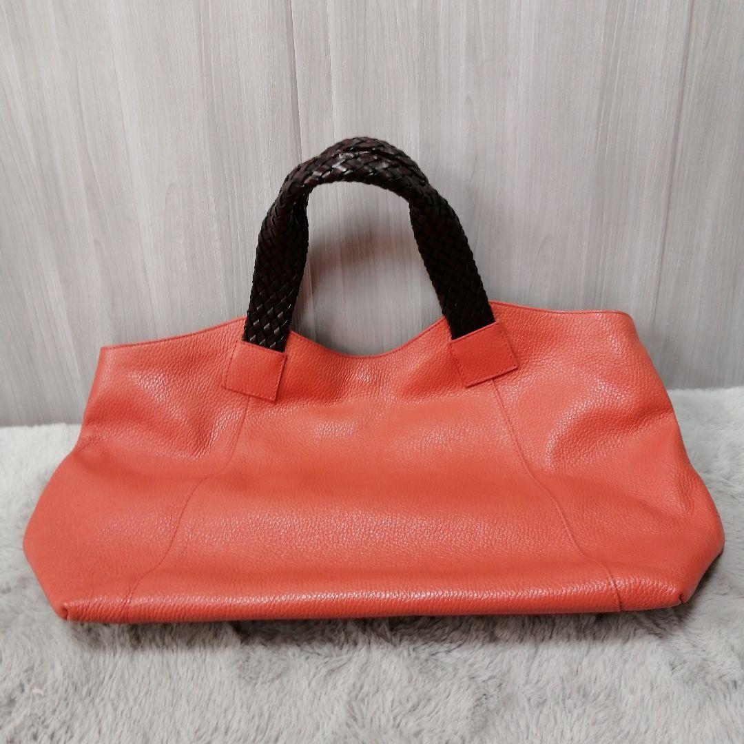 BARNEYS NEWYORK トートバック オレンジ イタリア製