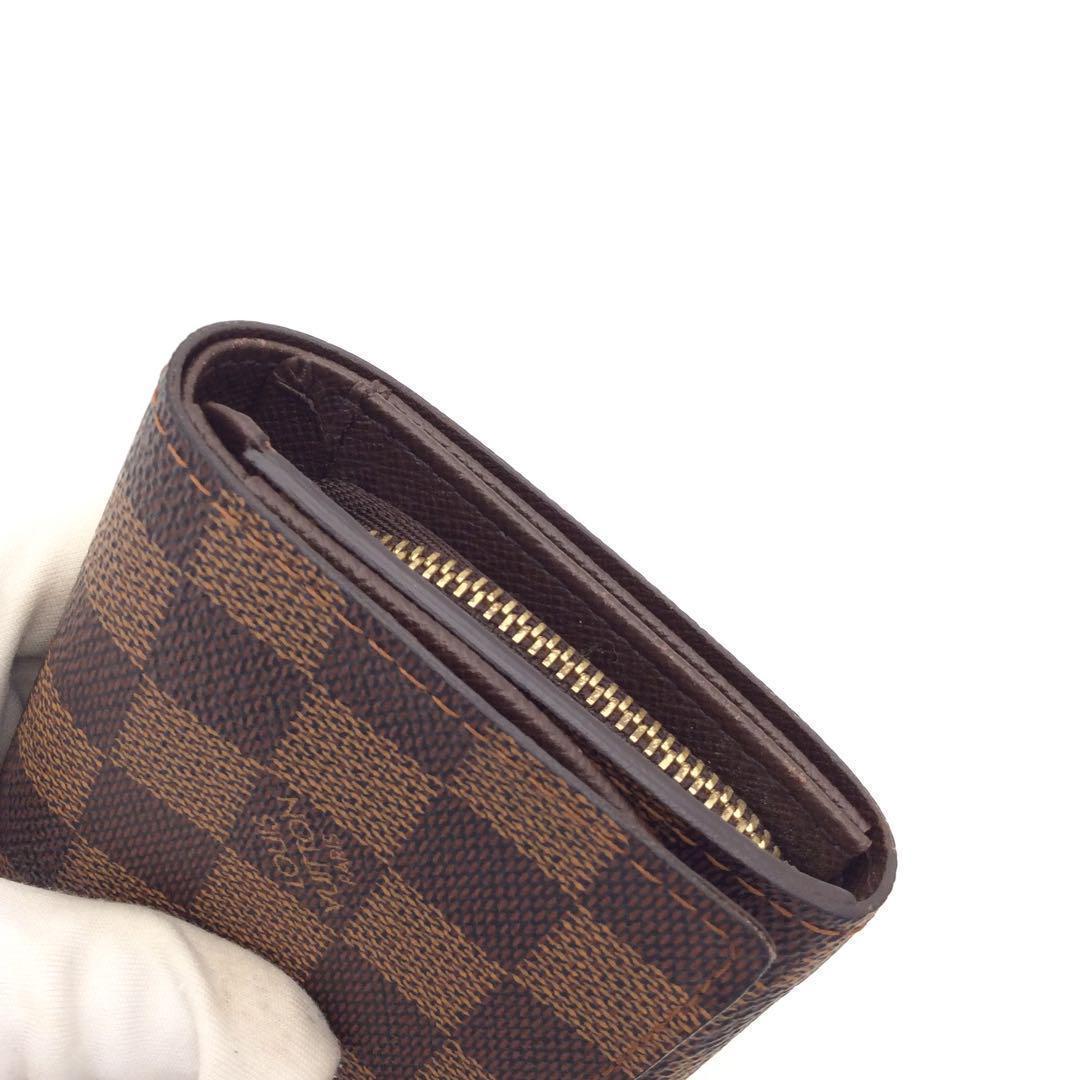 定番 美品 ルイヴィトン ダミエ 折り財布 L字ファスナー
