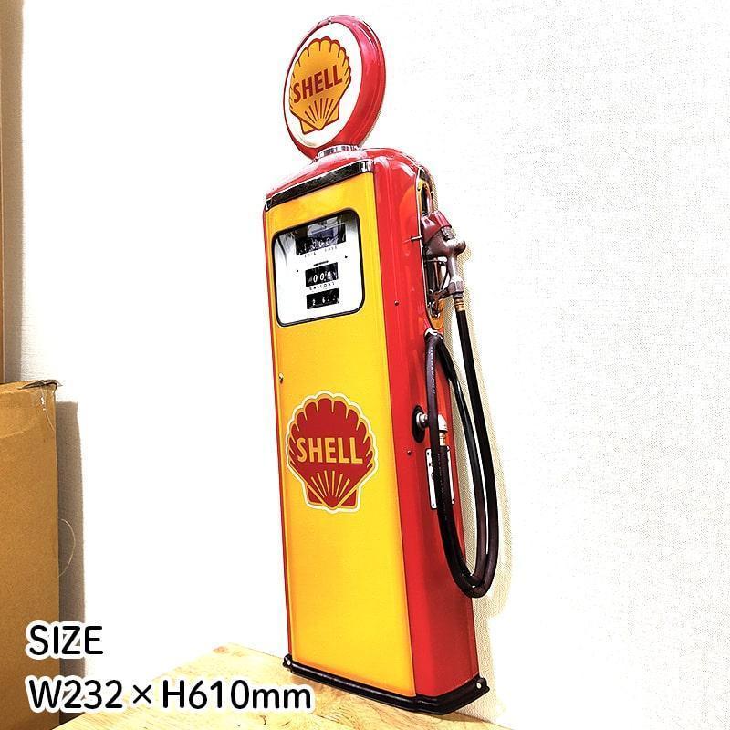 ブリキ看板 ガスポンプ SHELL レトロ エンボスメタルサイン ヴィンテージ