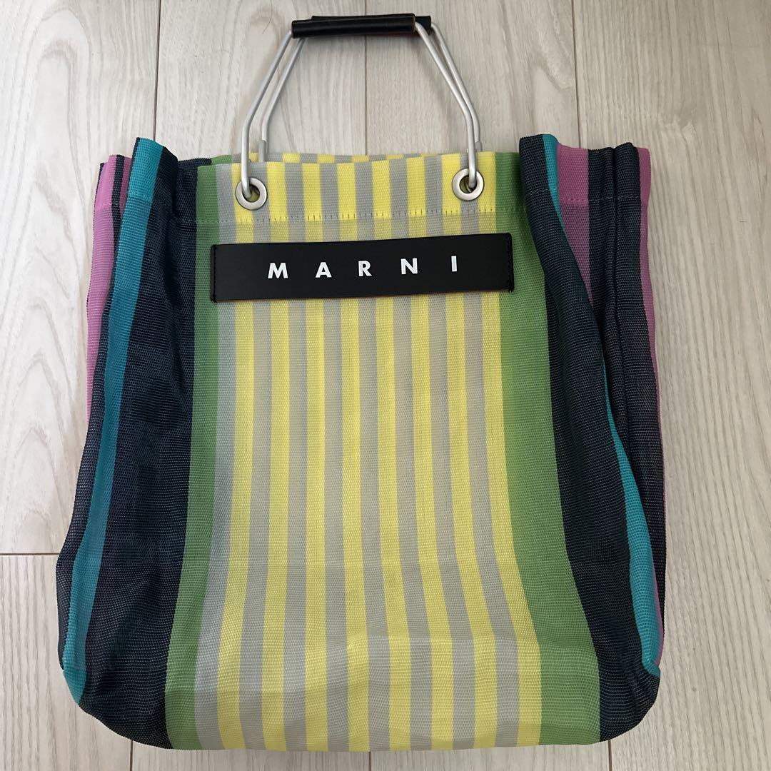 MARNI ストライプトートバッグ