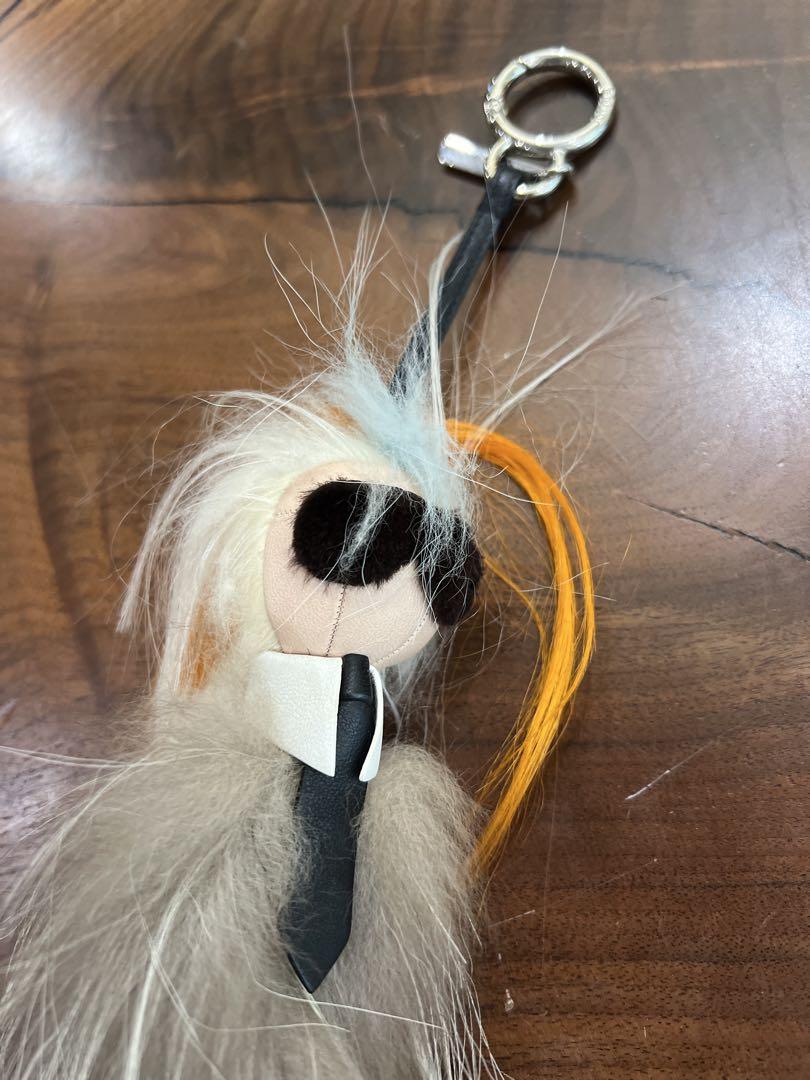 FENDI カールラガーフェルド　ファー付き　キーホルダー　バッグチャーム