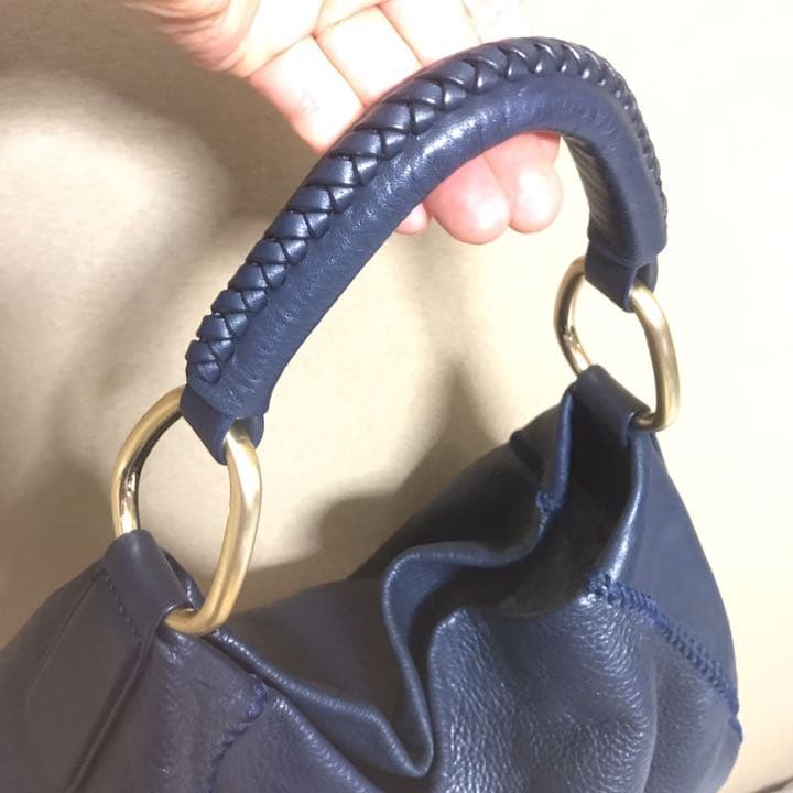 本革 SAZABY NV ショルダーバッグ L 革巻きハンドル トートバッグ