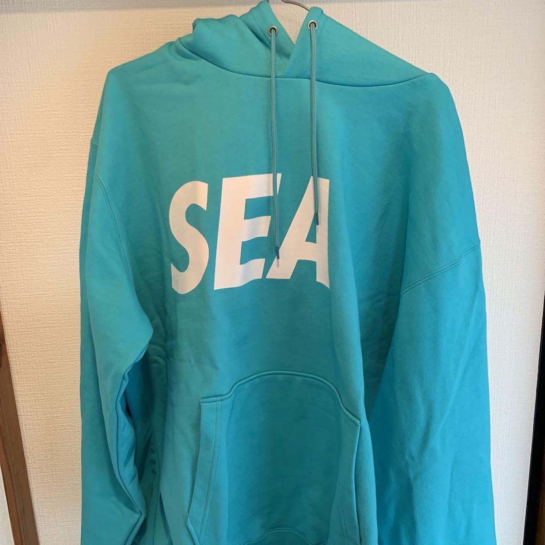 【新品】WIND AND SEA  ウィンダンシー パーカー ターコイズブルー