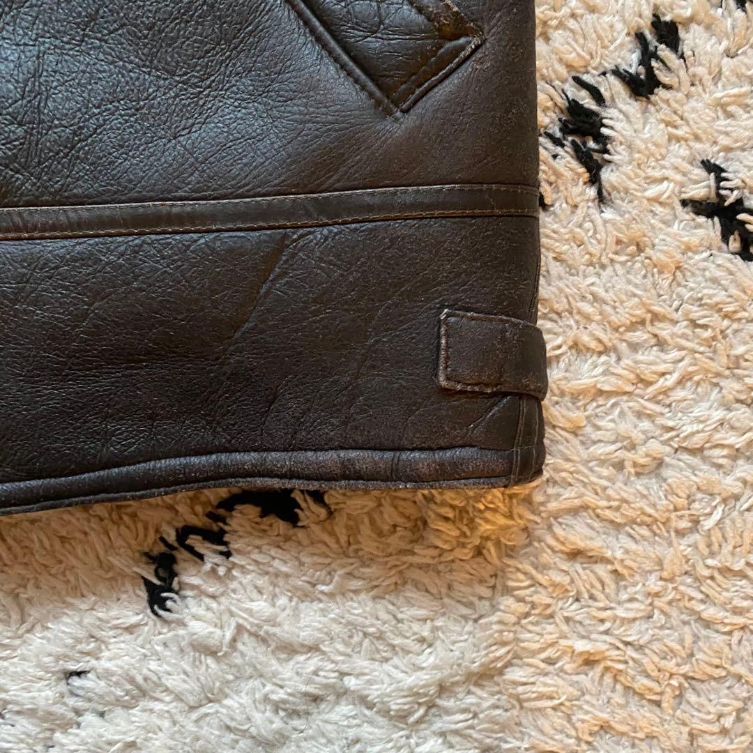 【羊毛皮】vintage フライトジャケット B-3 本革 極暖 ムートン90s 【羊毛皮】vintage フライトジャケット B-3 本革 極暖 ムートン90s