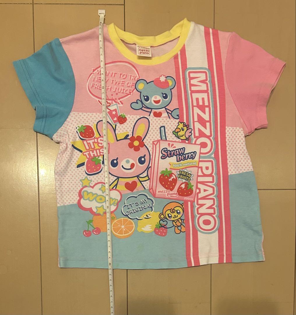 通販 MEZZO PIANO トップス 130 みみぽぽフルーツジュースTシャツ トップス