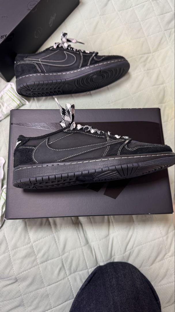 靴 TravisScott Air Jordan1LOW BLACKPhantom