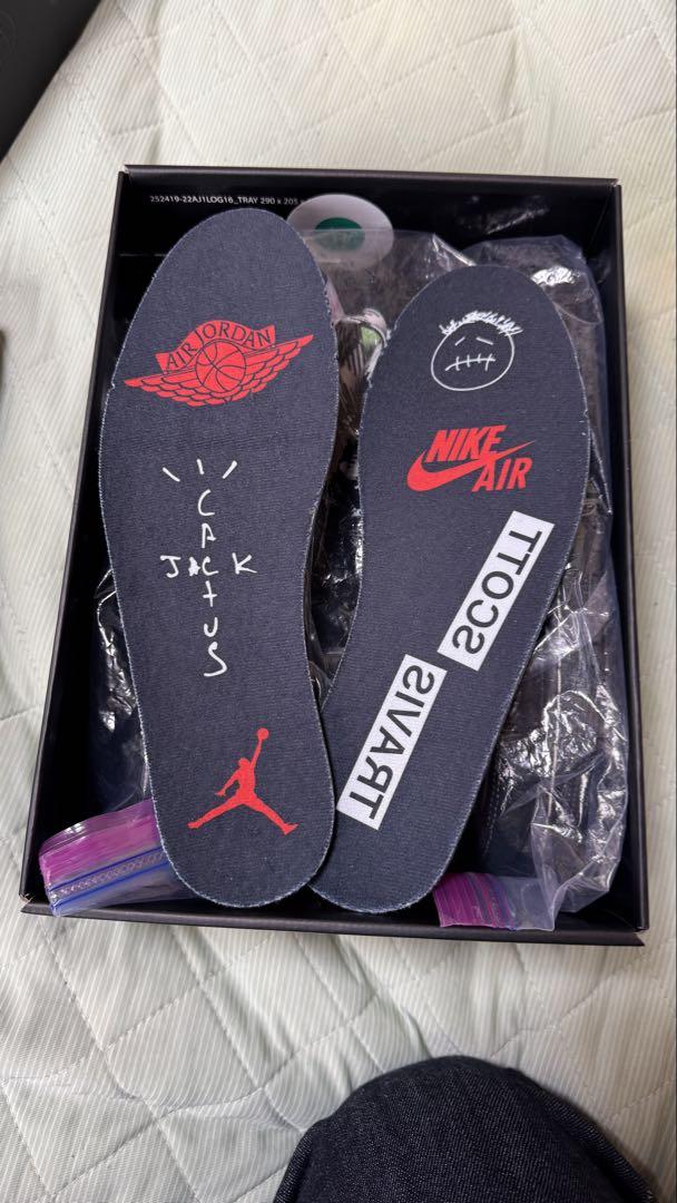 靴 TravisScott Air Jordan1LOW BLACKPhantom