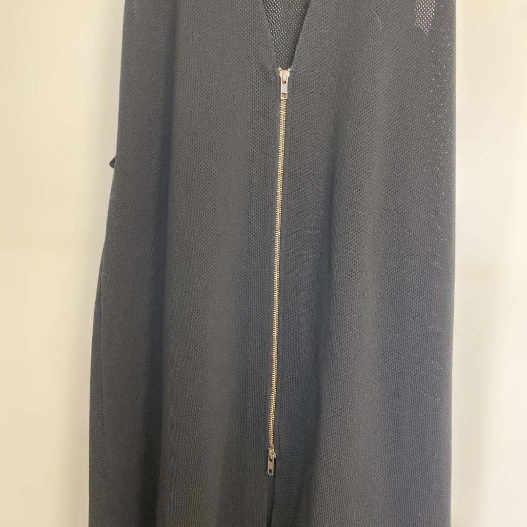 Mia メッシュノースリーブロングジレ