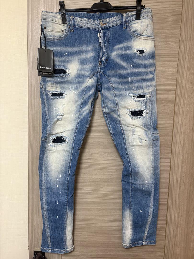 DSQUARED2 ジーンズ ダメージ加工 ブルー デニム DSQUARED2 ダメージ加工 ライトブルージーンズ - メルカリ