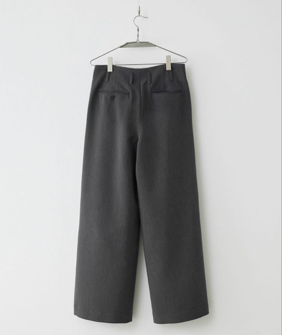 SLIGHT FLARE DOUBLE CLOTH BAGGY SLACKS