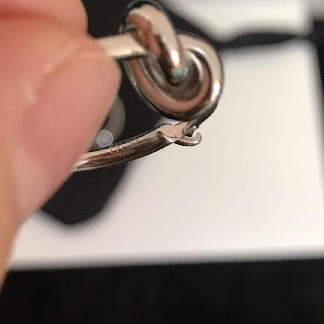 セリーヌ シルバー フープ ピアス 刻印あり　箱付き
