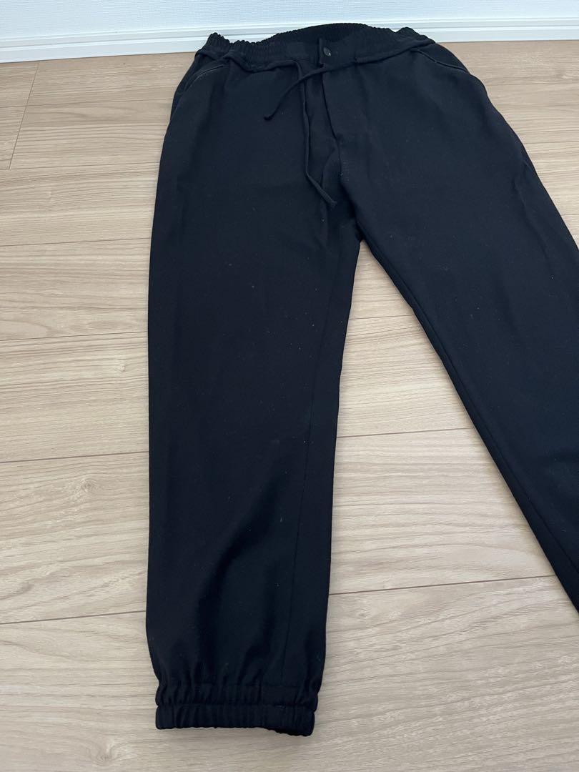 【美品】Sise ドローストリングリブパンツ ブラック サイズ1